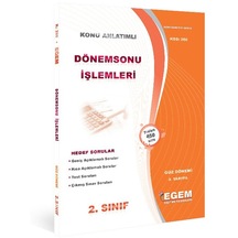 Egem Yayınları Dönemsonu İşlemleri Konu Anlatımlı Soru Bankası-güz Dönemi 3. Yar