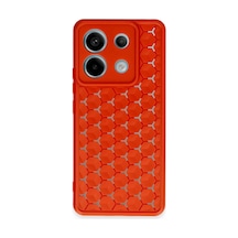 Xiaomi Redmi Note 13 Pro 5g Uyumlu Kılıf Petek Silikon Kapak - Kırmızı