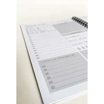 120 Günlük Tarihsiz Spiralli Planlayıcı - A5 Boyutu, 60 Yaprak 120 Sayfa , 90 Gr. Ivory Kağıt Siyah