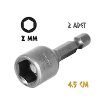 Kupa Tyson Manyetik Somun Sıkma Adaptörü - 8 Mm. - 4.5 Cm. - 2 Adet