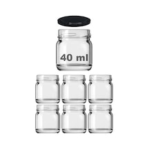 Afracam 40 Ml Farklı Boyutlarda Kavanoz 40 Cc Konserve Metal Kapaklı Cam Kavanoz 6 Adet Şeffaf, 40 Cc Genel