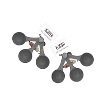 6'li Gri Ölçü Kaşığı Seti 2 X 3'lü Takım 30 Ml Plastik Gıda Ölçüm Kaşığı Kahve, Mama, Baharat Genel