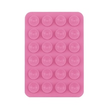 Lexroo Kare Öpücüklü Çift Taraflı Silikon Tutucu 5,50cm X 8cm - Pembe