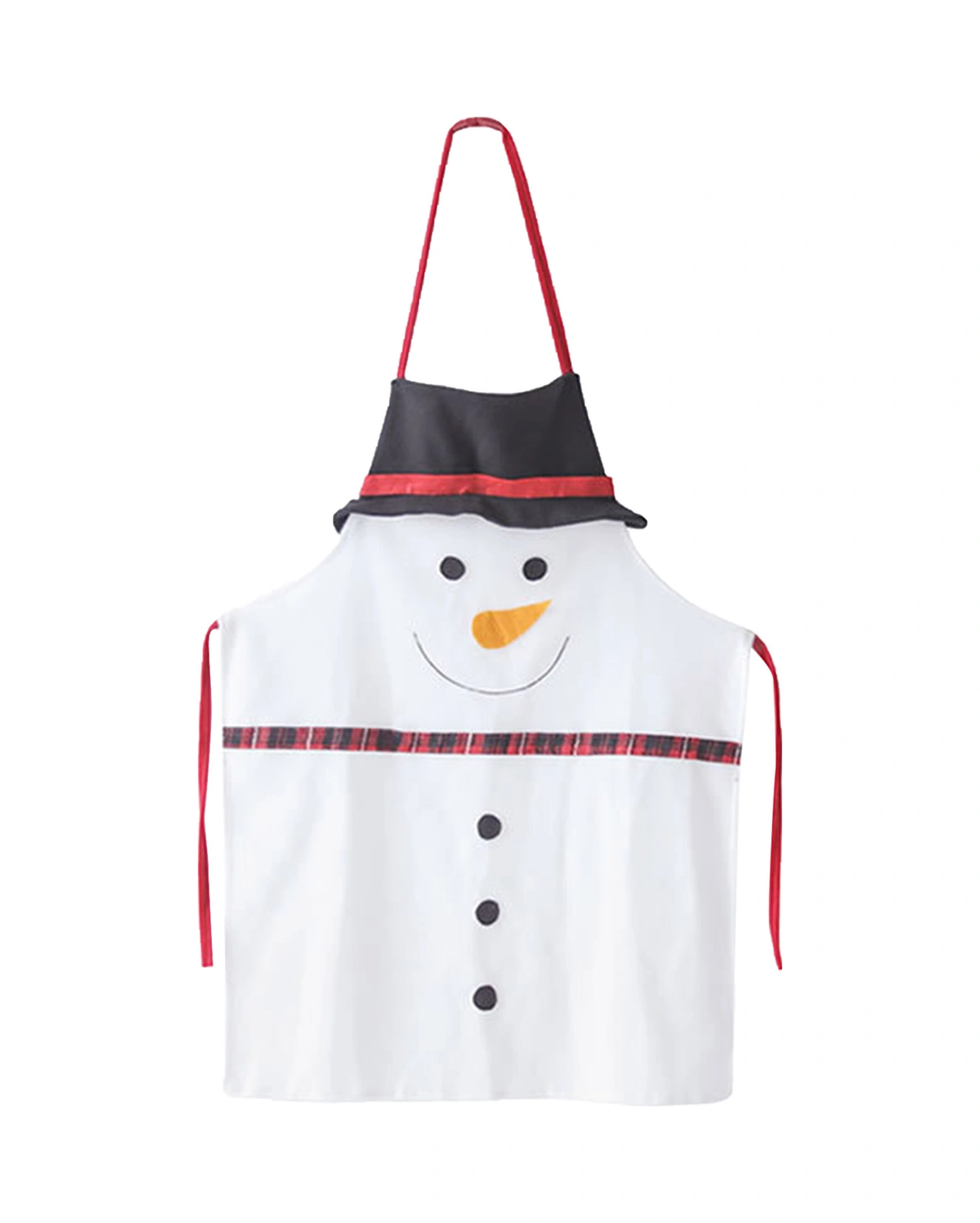 Kangvka Kırmızı Beyaz Flanel Noel Fistanası - Kar Tanrısı Desenli, 56x73 Cm, 90g Beyaz