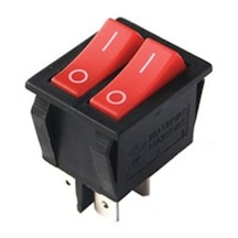 Ikili Işıksız Anahtar On-Off 4P (Siyah-Kırmızı)