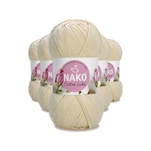 5 Adet Cotton Lüks Yelek Tunik Kazak Bluz Hırka İpi Yünü Açık Bej 97543