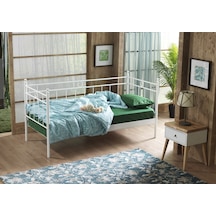 Bedliga Alpas Daybed Ferforje Metal Tek Kişilik Karyola 90X200