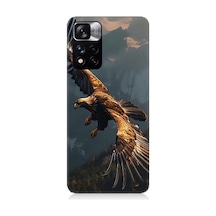 Xiaomi Redmi Note 11 Pro Uyumlu Uçan Kara Kartal Desenli Silikon Kılıf