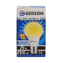 2 Adet Gedson Led Ampul 9 Watt Sarı