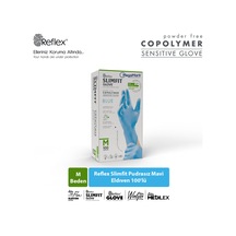 Slimfit Glove Pudrasız Yırtılmaya Dayanıklı Tek Kullanımlık Mavi Eldiven 100'lü