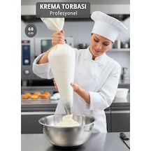 Profesyonel 60 Cm Krema Torbası Bez Dev Boy Pasta Ve Hamur Dağıtımı İçin beyaz