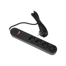Icon BM-9201 Anahtarlı 3xUSB Çıkışlı 4'lü Akım Korumalı Priz