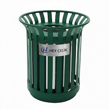 Park Ve Bahçe Çöp Kovası P&b-064 Dayanıklı Dış Mekan Atık Kutusu Hey Çelik