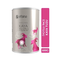 Efsina İyotlu İnce Kaya Tuzu 600 g Rafine Edilmemiş Sofra Tuzu