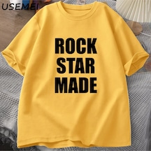 Flood Of Style Rock Yıldızı Yapımı Playboi Carti T Shirt Erkekler İçin Ürün Serin Hip Hop Müzik T-shirt Raha Sarı