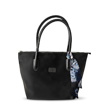 Vellabags Siyah Kadın Çanta Geniş Hacimli Şık Omuz Model Siyah - Mavi