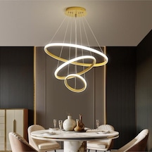 3lü Halka Model Sarkıt Modern Led Beyaz Işık Ultra Powerf