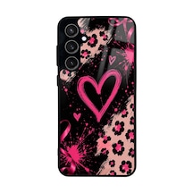 Galaxy Uyumlu S23 Fe Kılıf Kamera Lens Korumalı Desenli Silikon Üstün Koruma Pazarplus Pembe Kalp