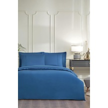 Tr Özdilek Sadem Organik Soft Line Çift Kişilik Saten Nevresim Takımı, 200 X 220 Cm, İndigo Genel