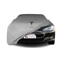 Tesla Model S 2012-2016 Araba Brandası Gri Kumaş Penye Toz Geçirmez Oto Garaj Branda
