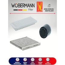 Wöbermann Toyota Uyumlu Yaris 1.3 Filtre Bakım Seti 1999-2002 3'lü Karbonlu