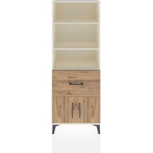 Arges Dolap 3 Raflı Tek Çekmeceli 2 Kapaklı 60x30x163 Aytaşı-çam Aytaşı
