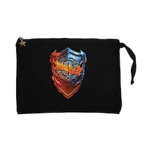 Judas Priest İnvincible Shield Siyah Clutch Astarlı Cüzdan / El Çantası
