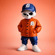 Kuru Kafa Old School Detroit Tigers Kombin Turuncu Özel Seri Koleksiyon Ürünü Oyuncak Figür