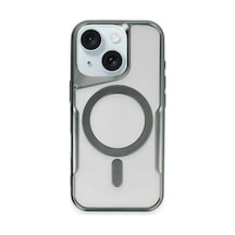 Newface - 795 - İphone 15 Plus Kılıf Boyi Magsafe Silikon Kapak - Csmo-tex - - Yeşil