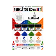 4'lü Set Premium Parafin Soya Wax Toz Mum Boyası Hobi Seti - 5 Cc Kırmızı, Mavi, Yeşil, Turuncu Bkfab4kmyt5g Karışık