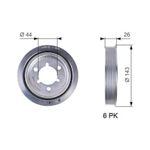 Gates Tvd1055 Krank Kasnağı Peugeot P206- p207- p301- p307- partner- bıpper Cıtroen Berlıngo- nemo- c2- c3- c4- xsara 1.4 1.6 I 16v 08 0515.r8- 0515.p1- 0515.n0- 0515.s1
