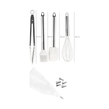 Porsima 3160 10 Parça Pasta Ve Tatlı Servis Seti Kek Pasta Şekillendirme Seti Beyaz Beyaz