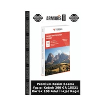 Premium Resim Basma Yazıcı Kağıdı 260 Gr 15x21 Parlak 100 Adet İnkjet Kağıt
