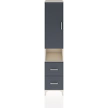 Hyperion Dolap 3 Raflı 2 Çekmeceli Tek Askılı 44x44x221 Aytaşı-antrasit Aytası