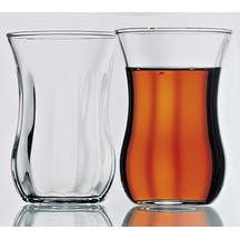 Paşabahçe 42021 Optikli Çay Bardağı 2x12 24 Lü Çay Bardak Şeffaf