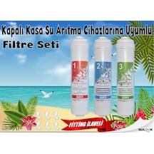 Su Arıtma Filtre Seti 3'Lü Inline Set Özel lı