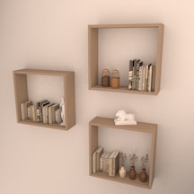 Rafkestir 3 Lü Box Raf Set Cappicino