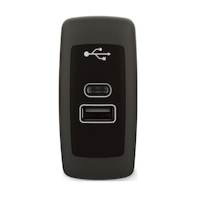 Suc15b 12v/24v Boru Tipi Usb Şarj Cihazı Mavi Led - Karavan , Tır, Otobüs , Kamyon, Tekne