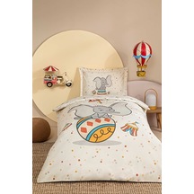 Disney Nevresim Takımı Ranforce Bebe Dumbo Cırcus Bej