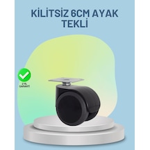 Mobilya Tekerleği 6 Cm Kilitsiz Tekli Satış Siyah