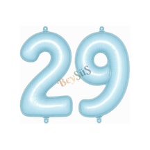 29 Rakam Folyo Balon Mavi Rengi 76 Cm