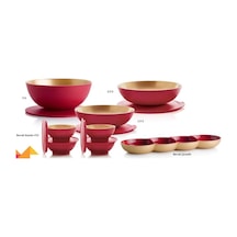 Tupperware Berrak Kırmızı Gold Büyük Set N1140841 Çok Renkli