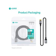 Erkek Displayport To Dişi Displayport Uzatma Kablosu 2 Metre - 8k 60hz / 4k 165hz Dp 1.4 Dönüştürücü