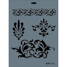 Rich New Seri N-118 Stencil 35X25 Cm