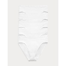 Marks & Spencer 5'li Dantel Detaylı High Leg Külot Seti T61005022L Beyaz