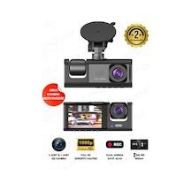 Full Hd 1080p 3 Kameralı Dash Cam Ön Arka İç Kayıt Özellikli Gece Görüşlü G Sensörlü