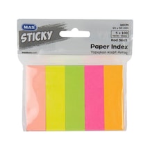Mas Yapışkanlı Not Kağıdı Ayraç 100 SY 5 Renk