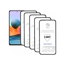 Bzontech Xiaomi Mi Note 10 Pro İle Uyumlu Ekran Koruyucu Tam Kaplayan 5li Set