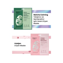 Dermal Seoul Face Matcha Yatıştırıcı Işıltı Veren Eriyen Glow Hidrojel Maske Ve Kolajen Eriyen Maske