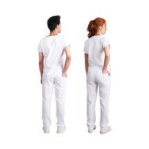 Unisex Medikal Üniforma Scrubs Pantolon, Beyaz Üniforma Tek Alt